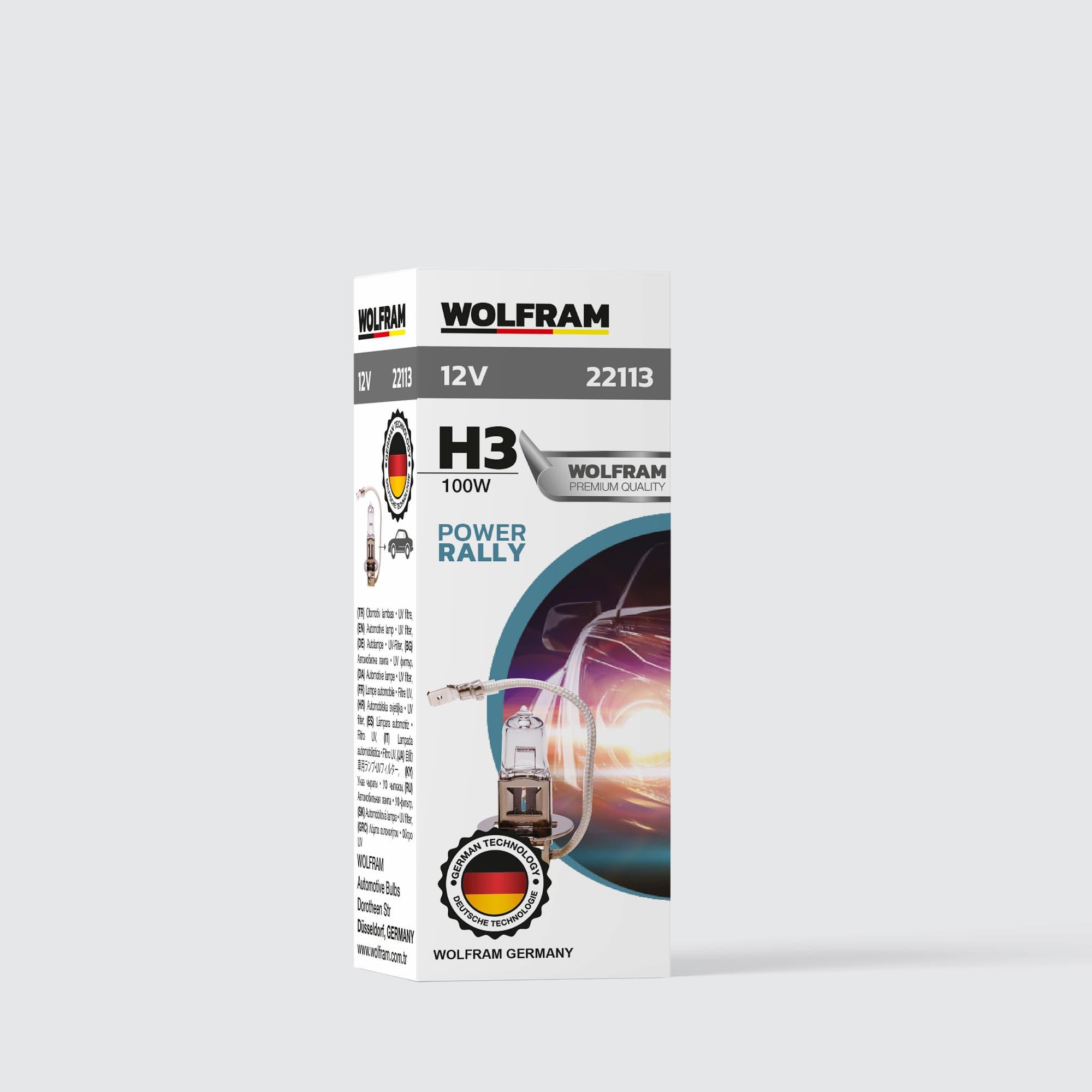 Wolfram H3 Ampul Standart Işık 12V 100W
