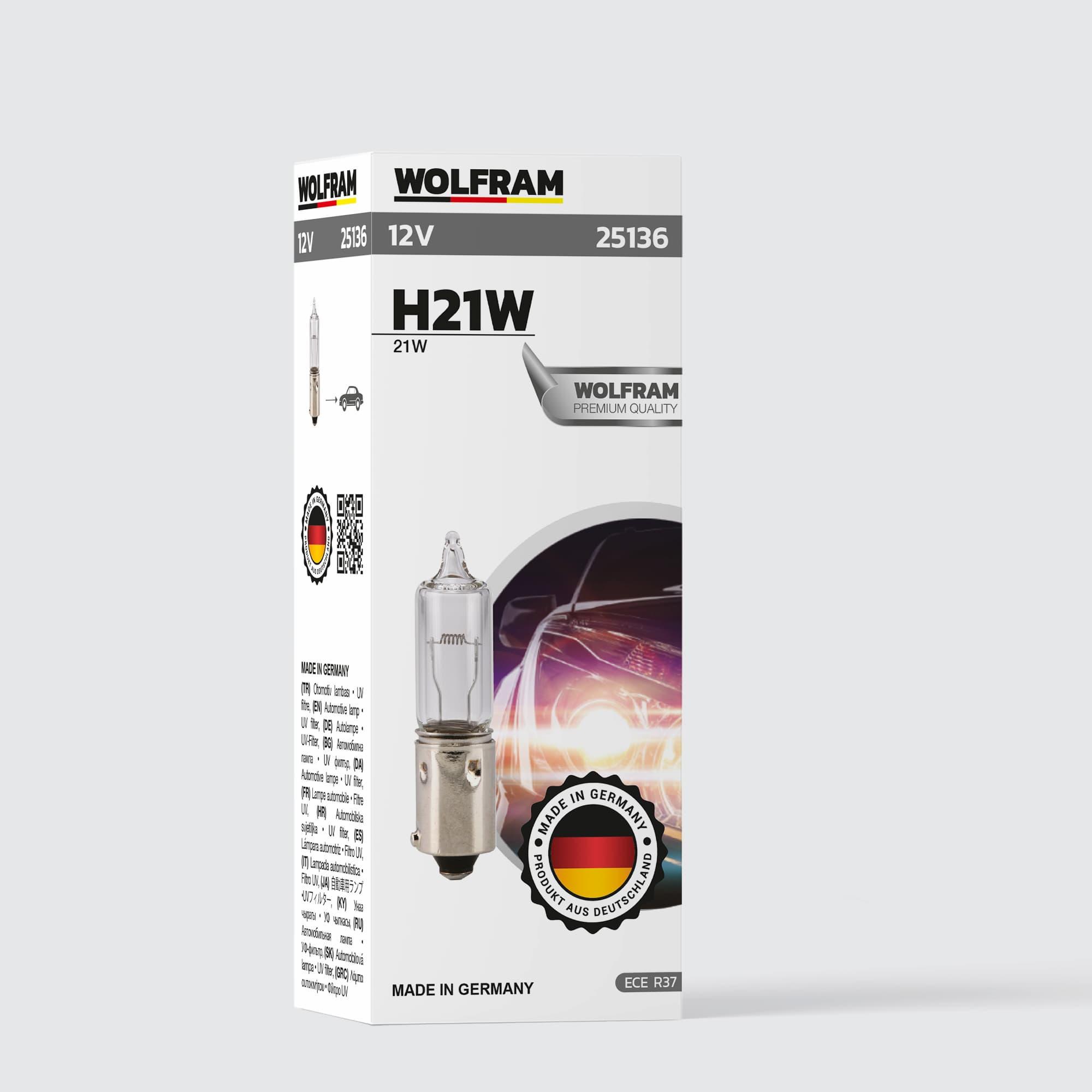 Wolfram H21 Ampul Civalı Mercekli 12V 21W