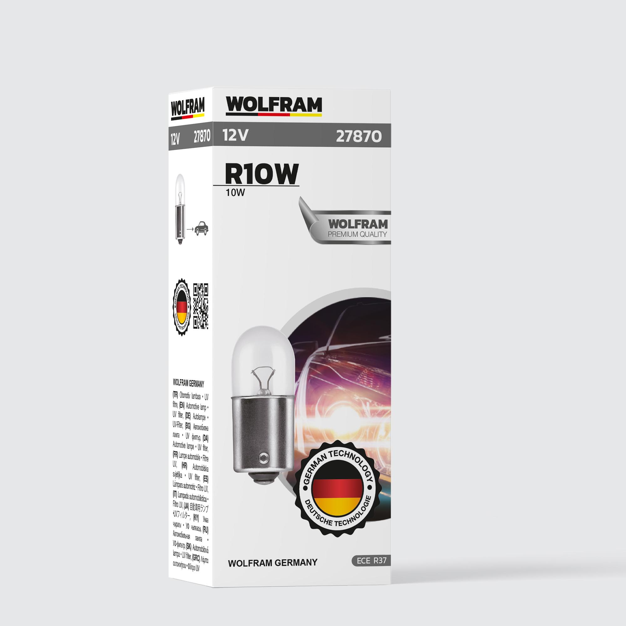Wolfram R10W Ampul 67 12V 10W