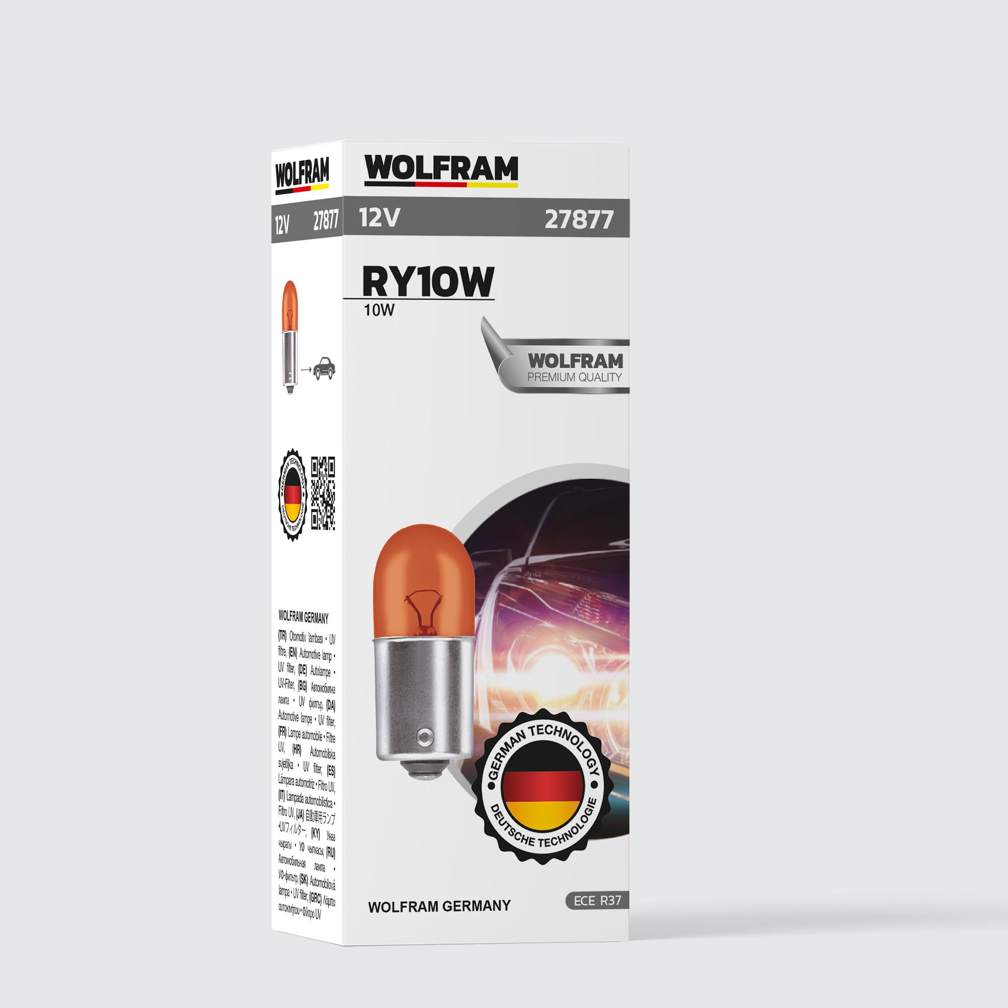 Wolfram R10W Ampul 67 Sarı 12V 10W