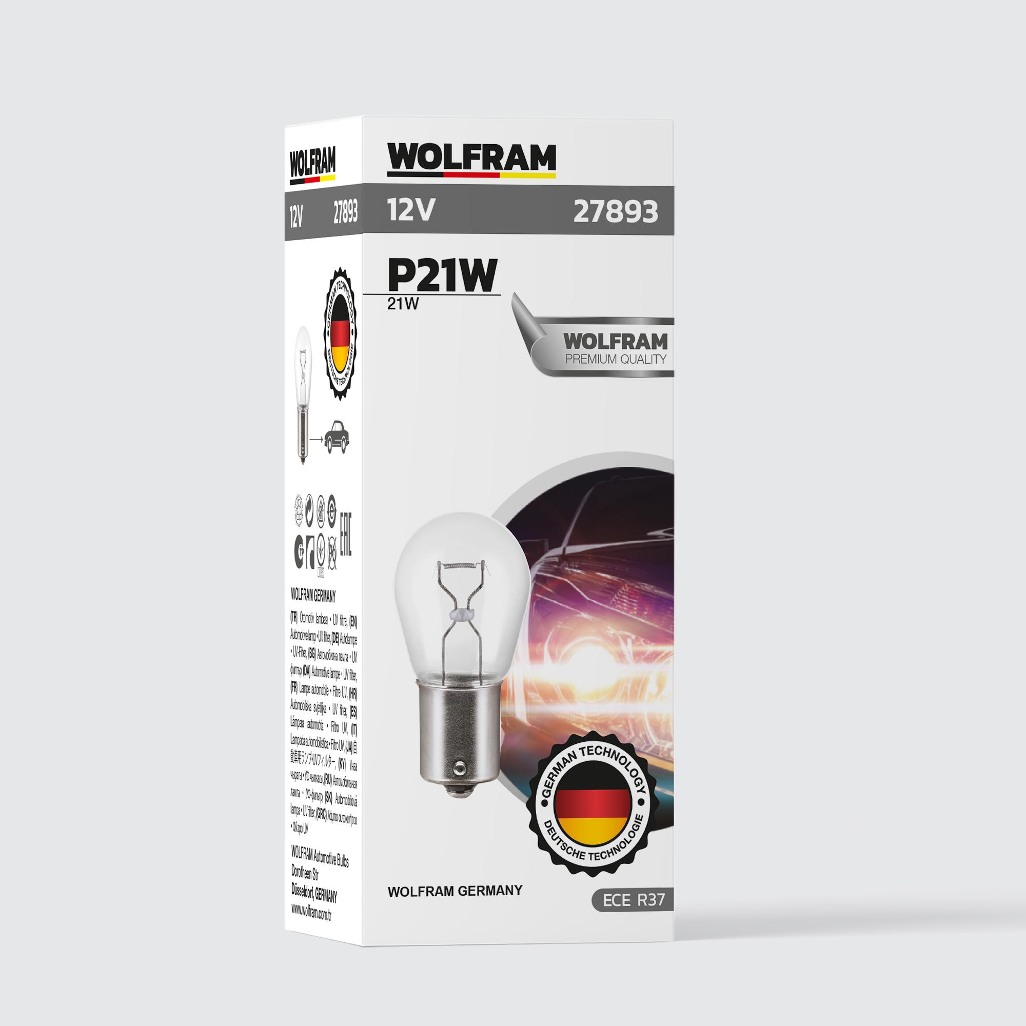 Wolfram P21W Ampul 93 12V 21W