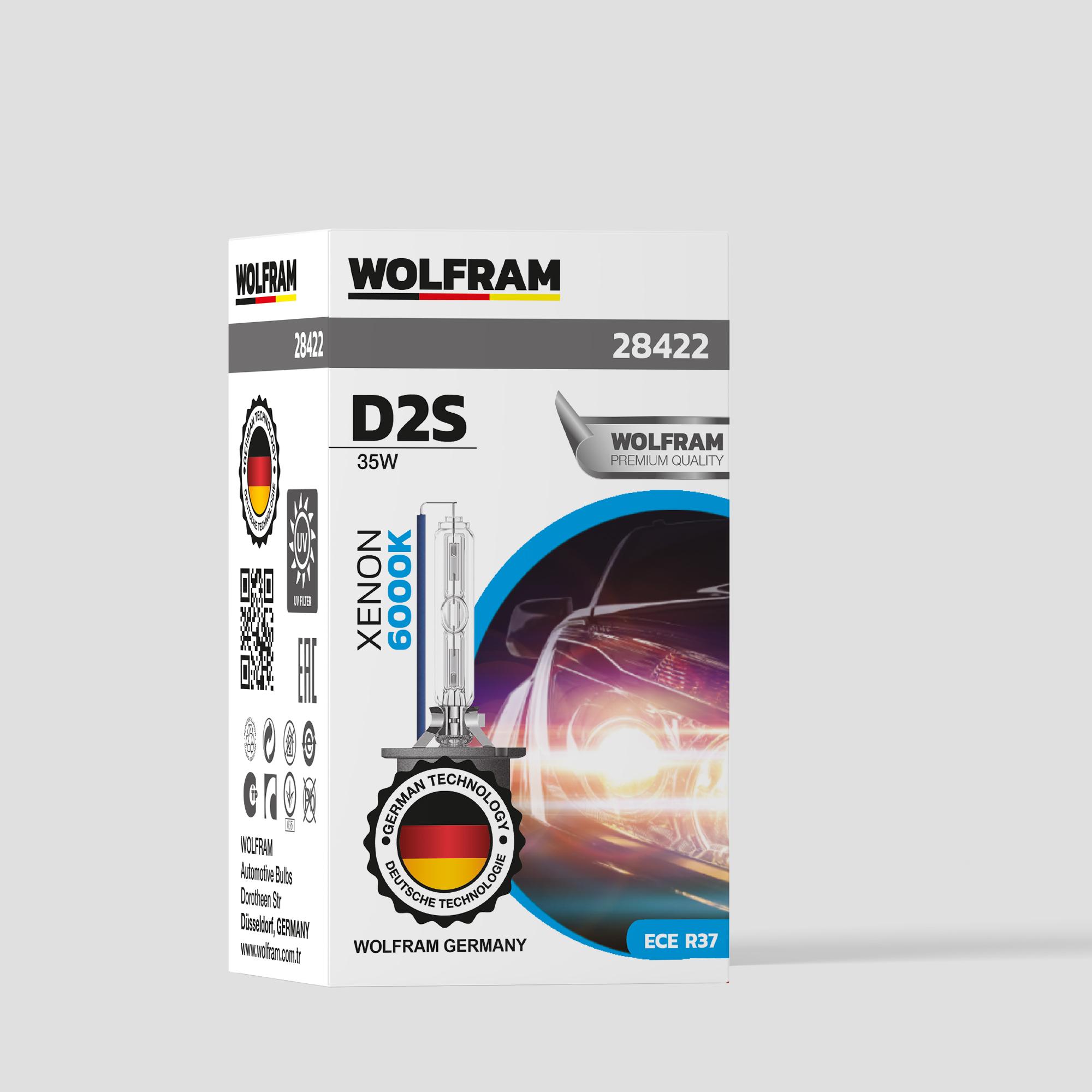 Wolfram D2S Xenon Ampul 6000K Beyaz Işık 12V 35W