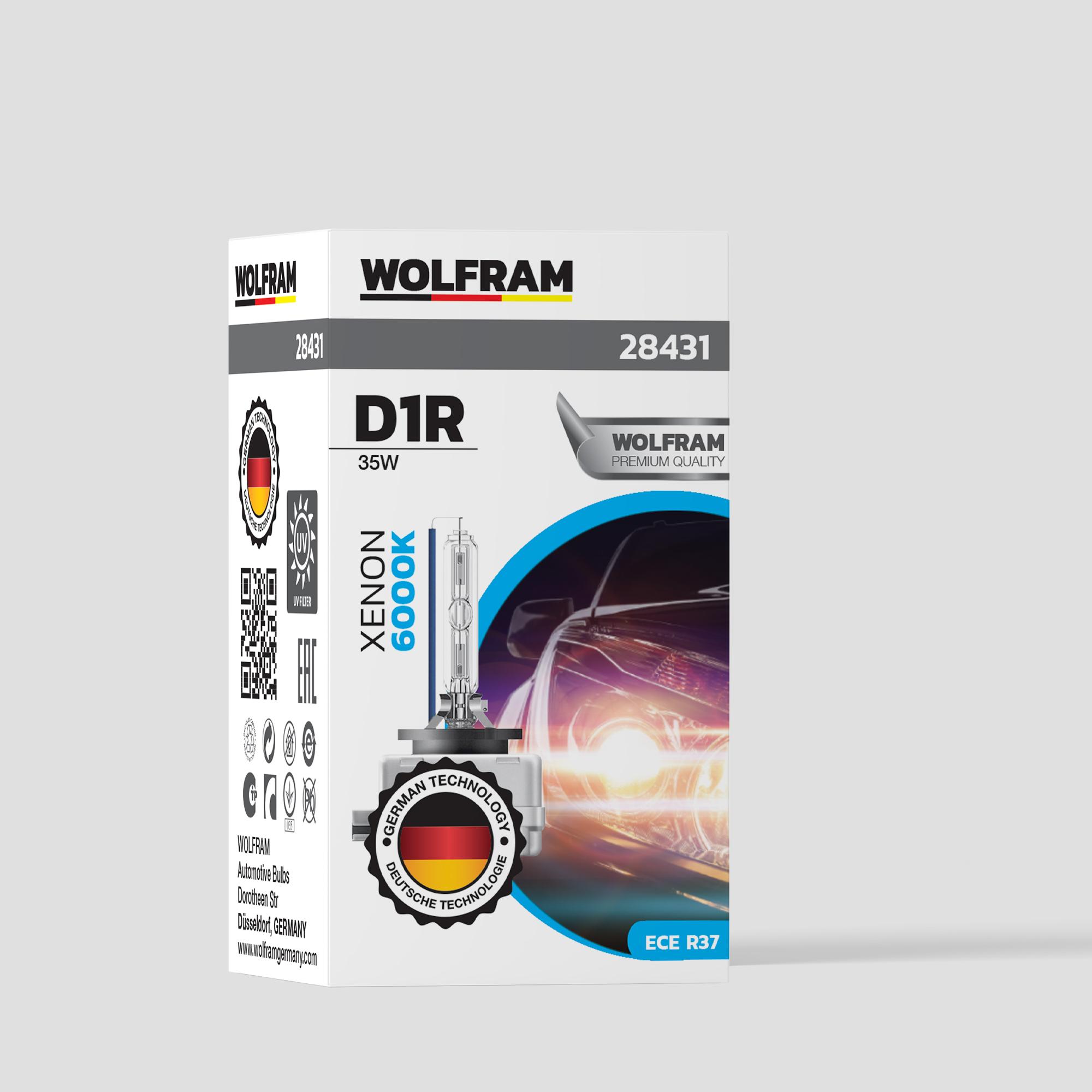 Wolfram D1R Xenon Ampul Beyaz Işık 12V 35W