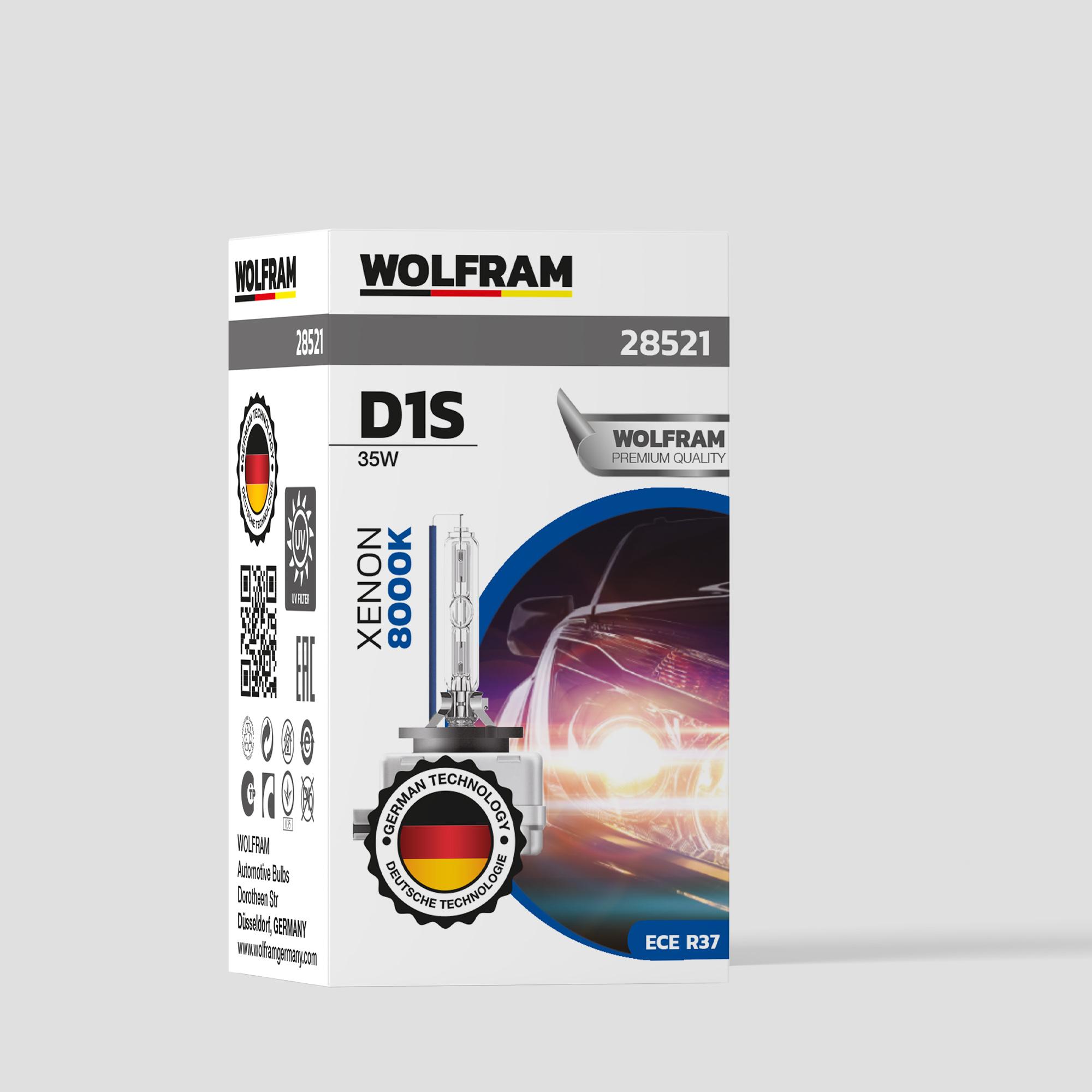 Wolfram D1S Xenon Ampul 8000K Beyaz Işık 12V 35W
