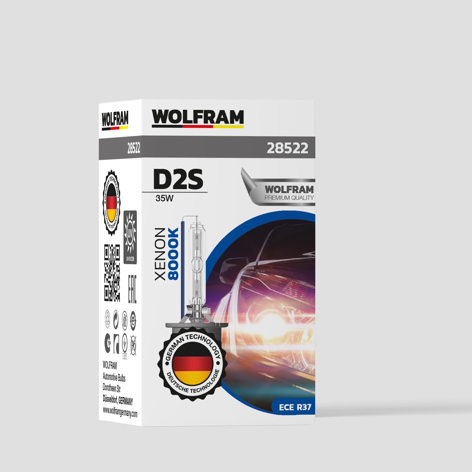 Wolfram D2S Xenon Ampul 8000K Beyaz Işık 12V 35W