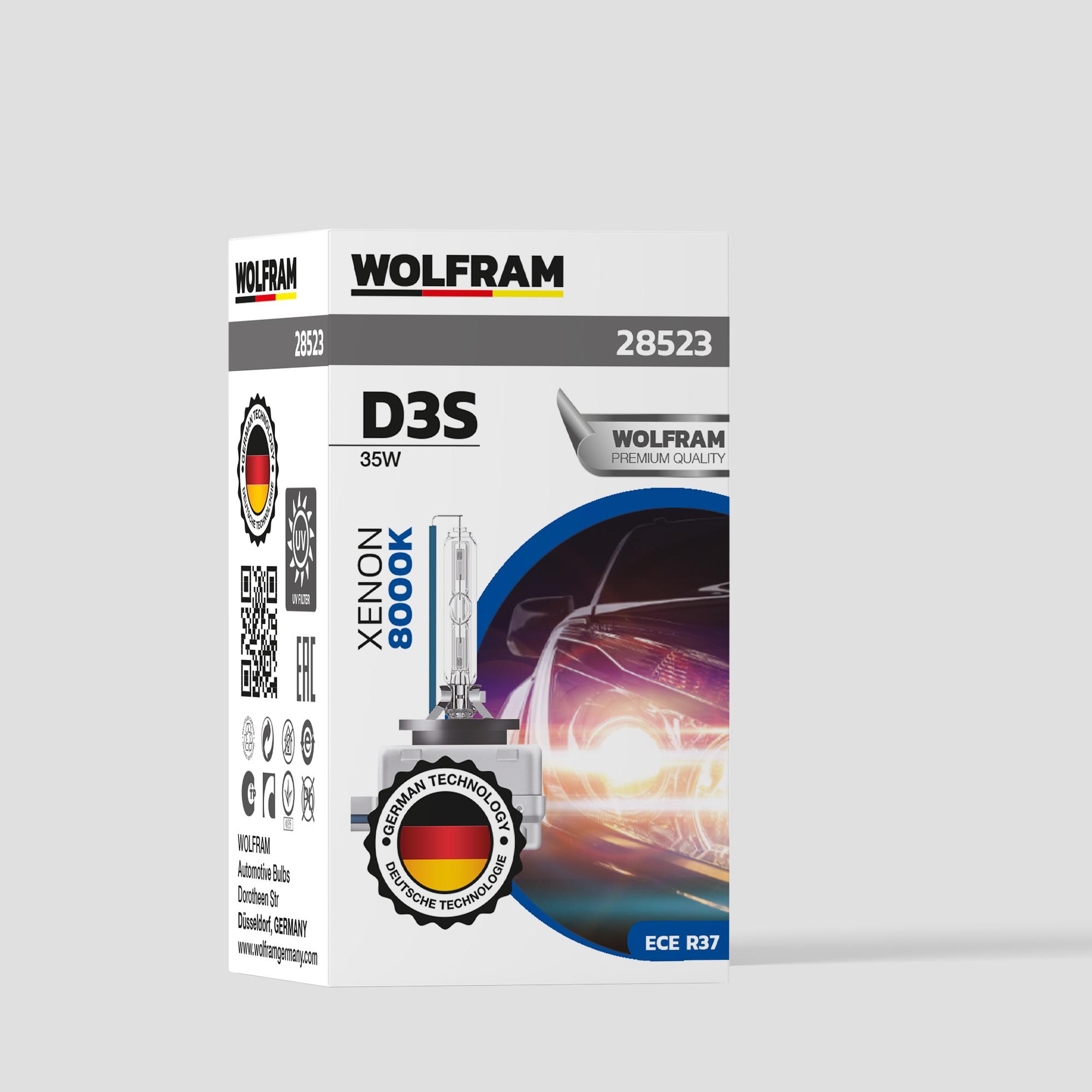 Wolfram D3S Xenon Ampul 8000K Beyaz Işık 12V 35W