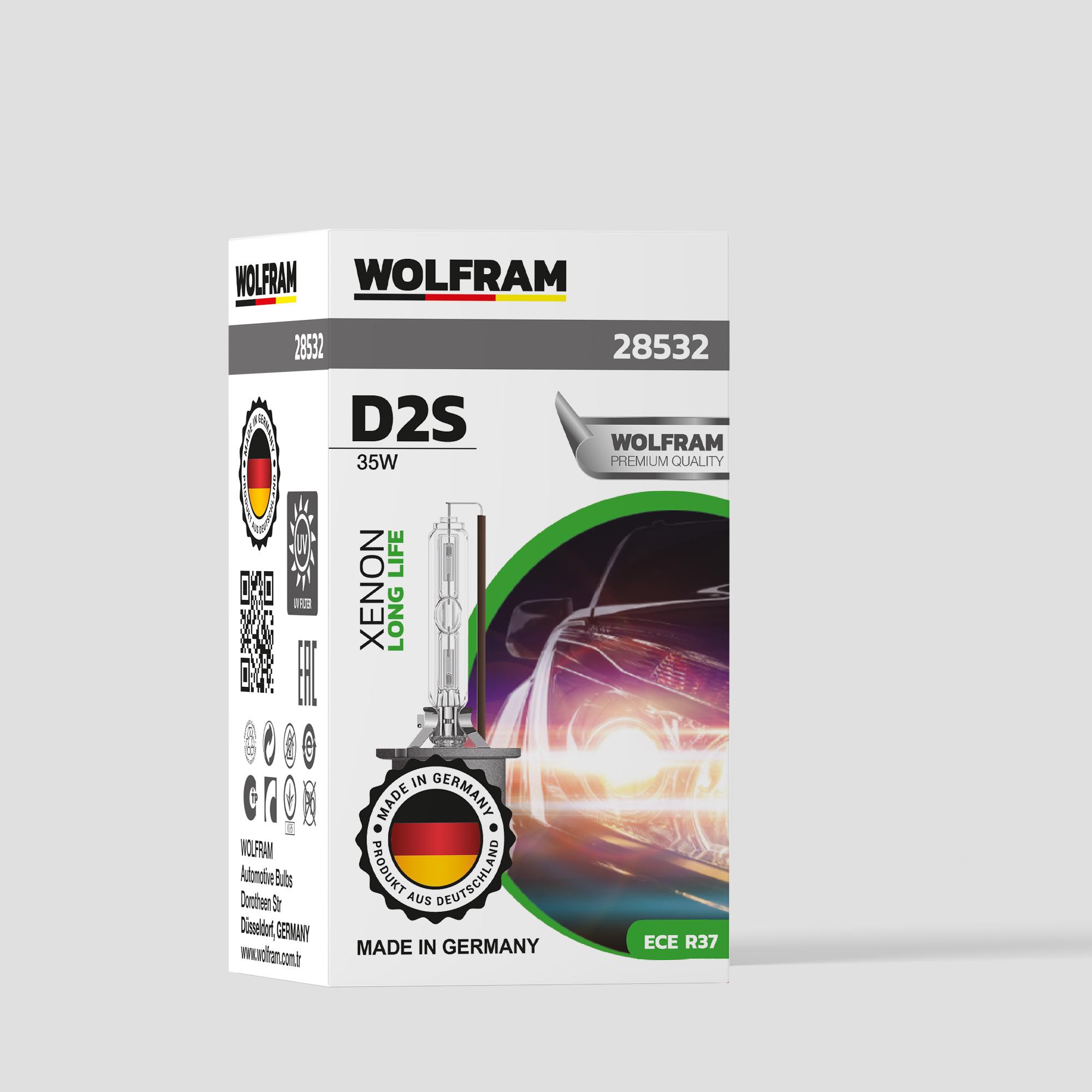 Wolfram D2S Xenon Ampul Standart Işık Uzun Ömür 12V 35W