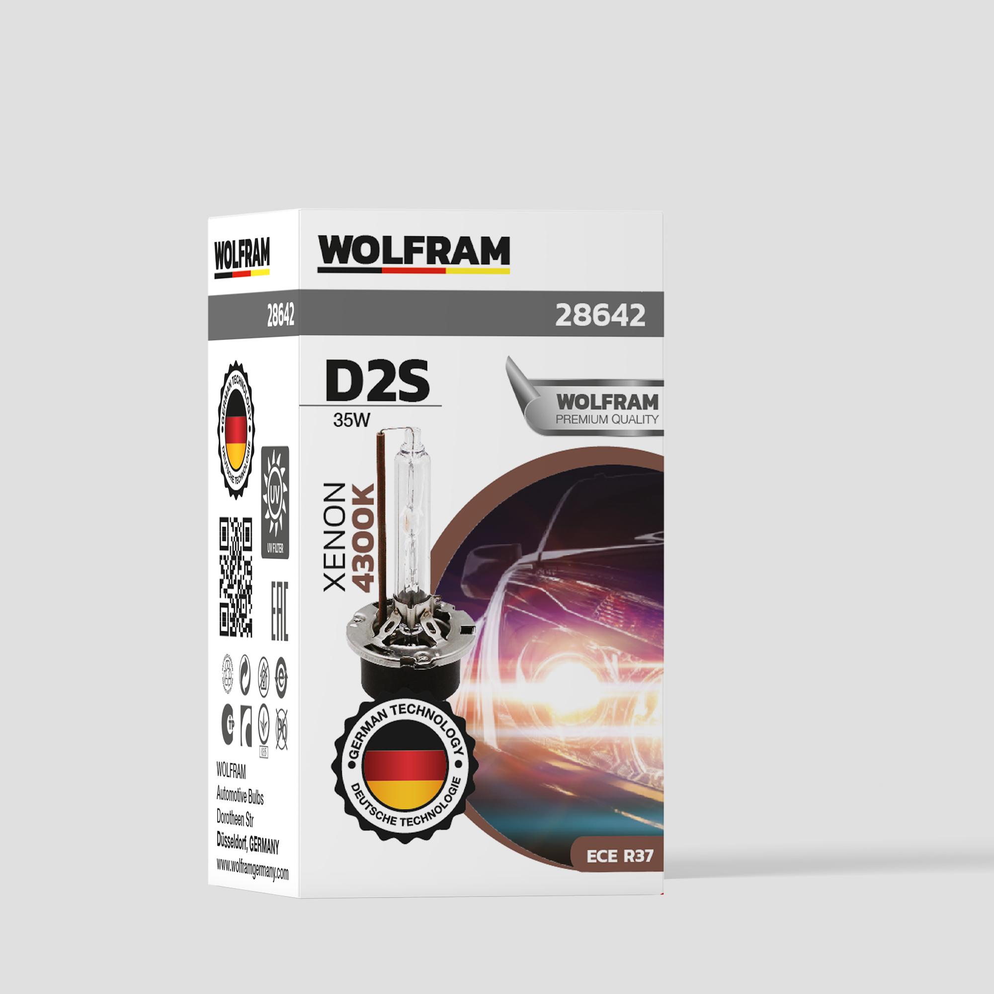Wolfram D2S Xenon Ampul Standart Işık Ultraviolet 12V 35W
