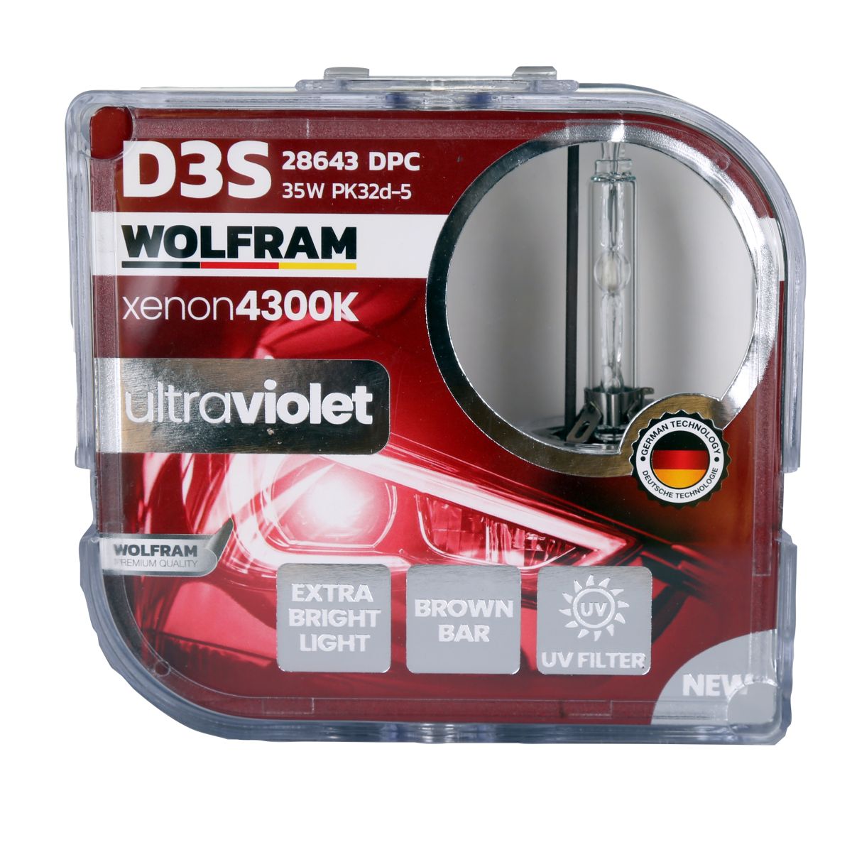 Wolfram D3S Xenon Ampul 4300K Ultraviolet Mavi Cam 12V 35W