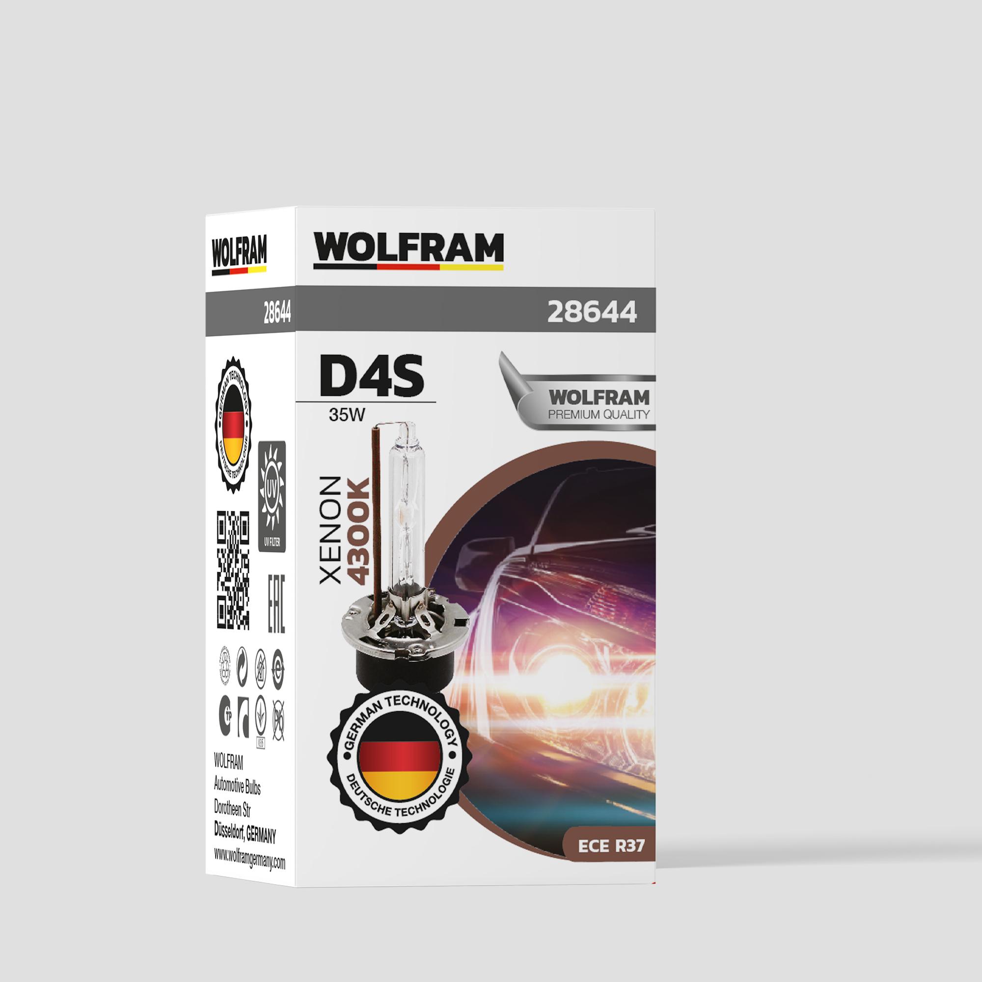 Wolfram D4S Xenon Ampul Standart Işık Ultraviolet 12V 35W