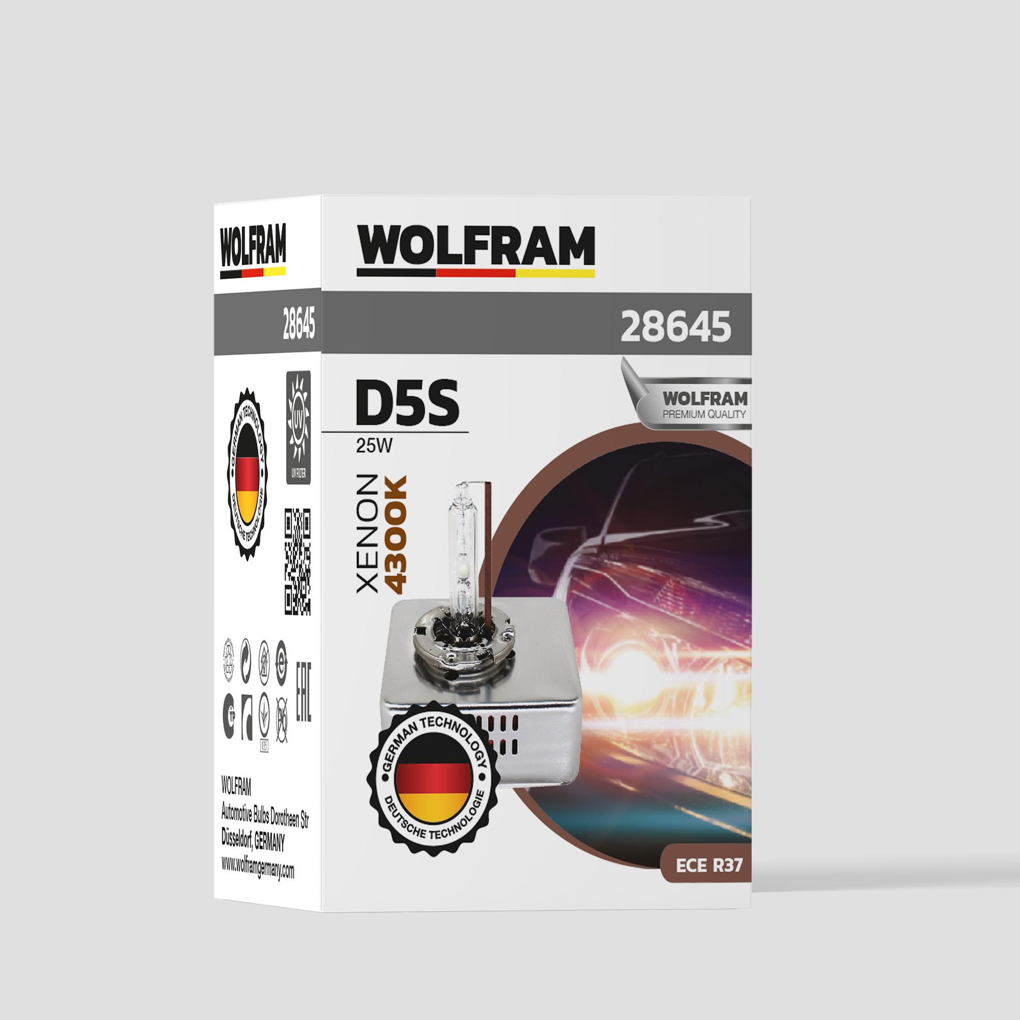 Wolfram D5S Xenon Ampul Standart Işık Ultraviolet 12V 25W
