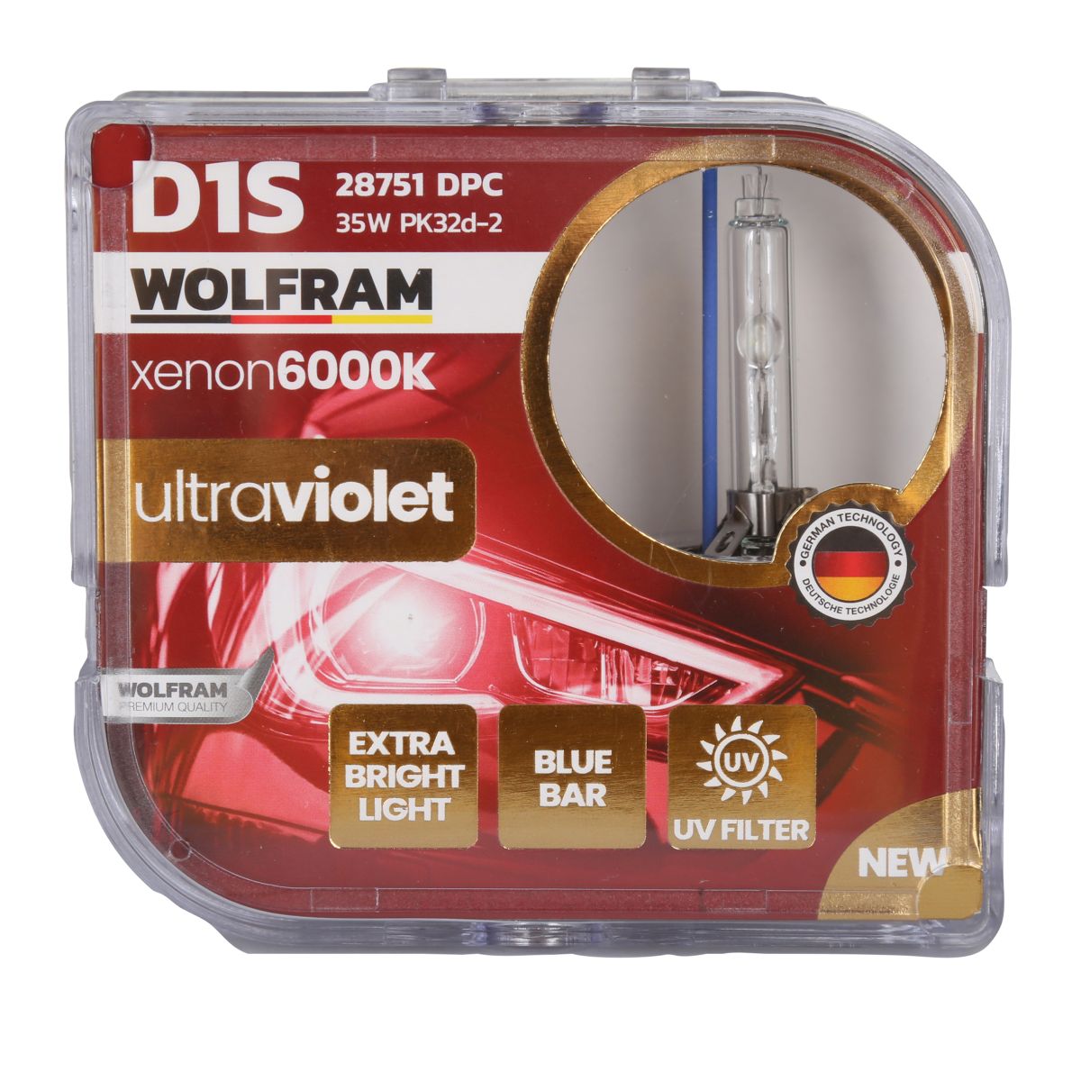 Wolfram D1S Xenon Ampul 6000K Ultraviolet Mavi Cam 12V 35W