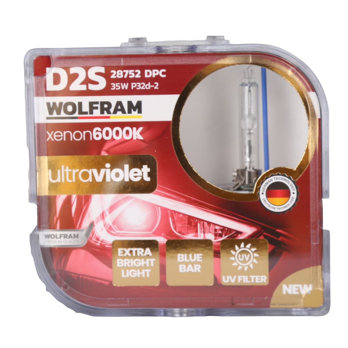 Wolfram D2S Xenon Ampul 6000K Ultraviolet Mavi Cam 12V 35W