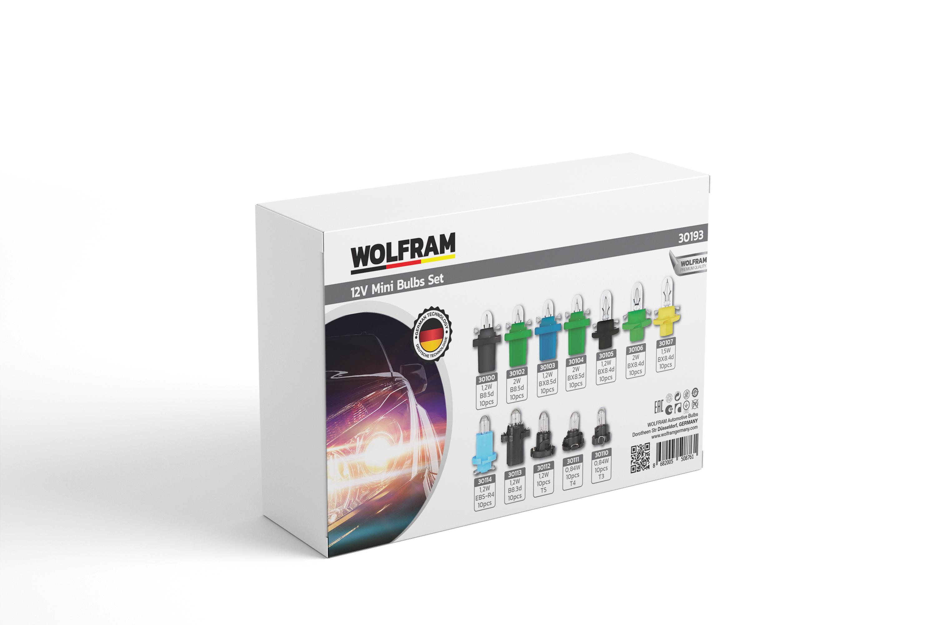 Wolfram Duylu Gösterge Ampulü 120 Adet Set 12V 1,2W