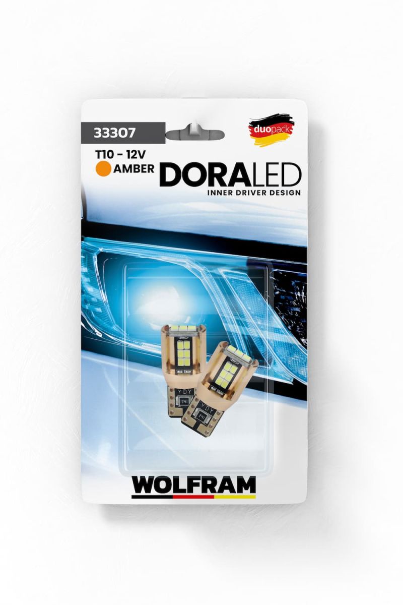 Wolfram T10 Led Park Amber (Kehribar) Set Dora Serisi 12V 19W