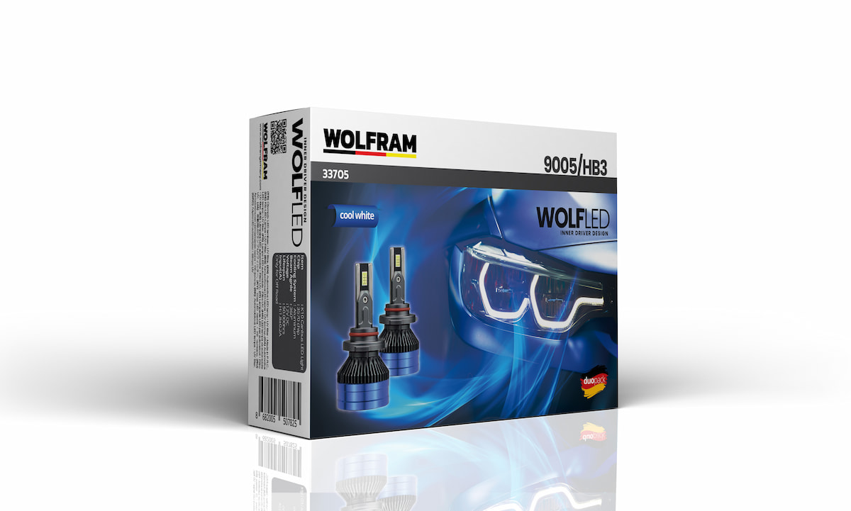 Wolfram HB3 Led Xenon Ampul Fanlı 11000K Wolf Serisi Luna Serisi 12V 75W