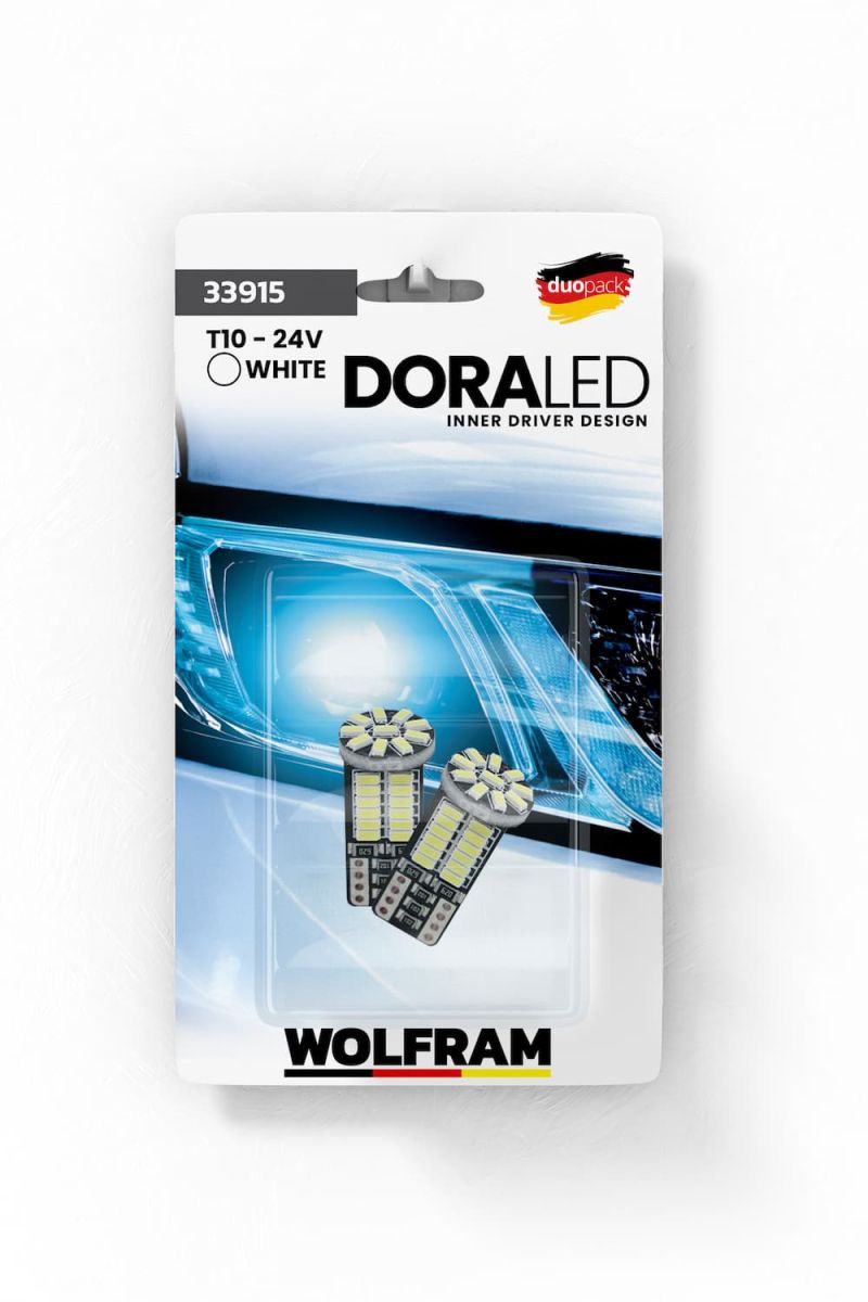 Wolfram T10 Led Park Beyaz Set Dora Serisi 24Volt 24V 19W