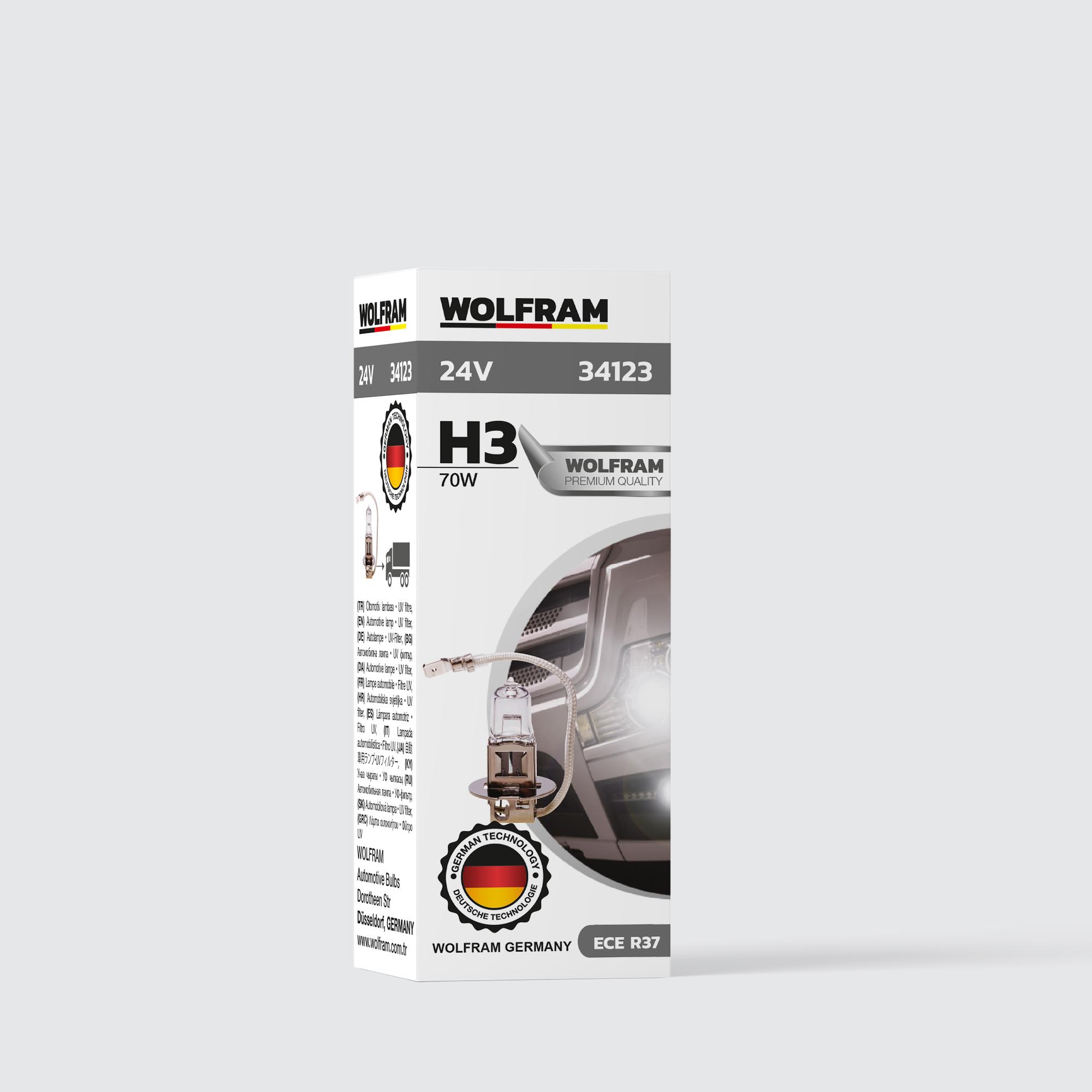 Wolfram H3 Ampul Standart Işık 24V 70W