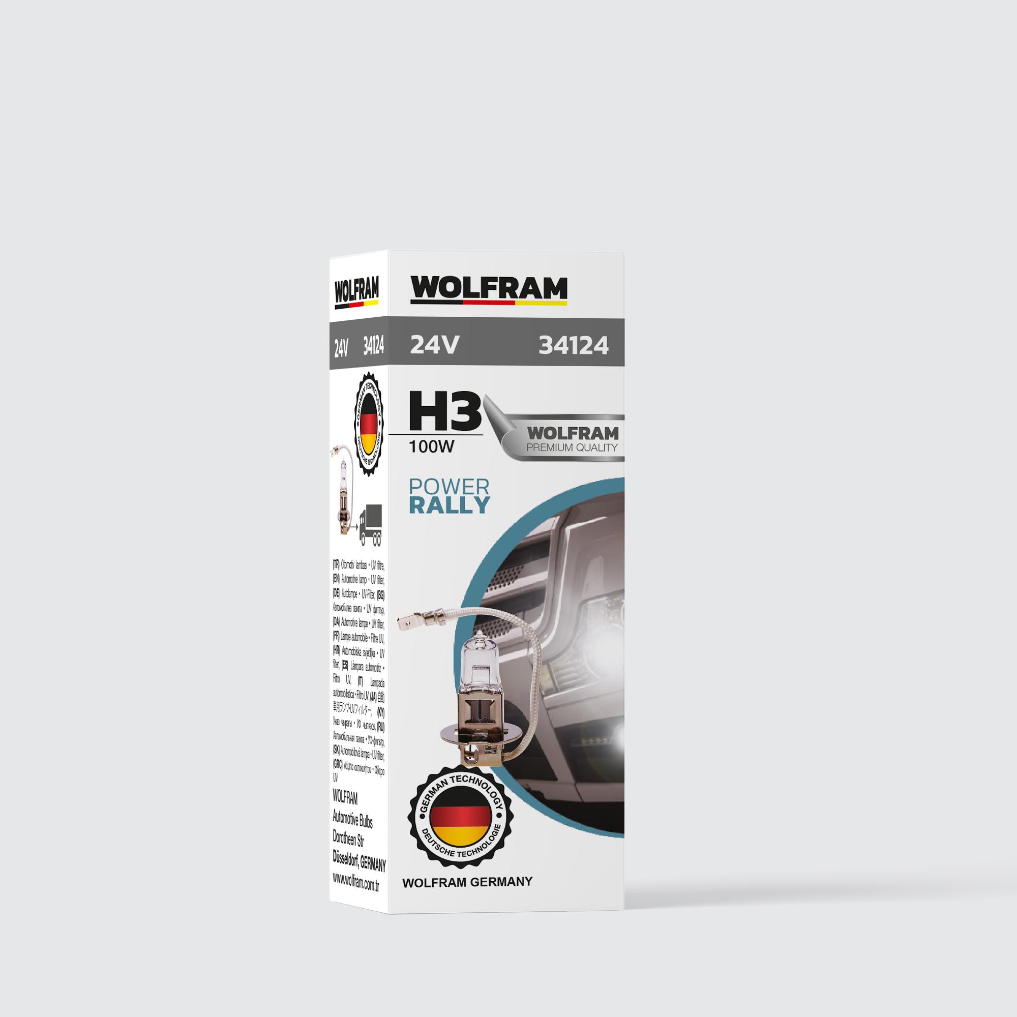 Wolfram H3 Ampul Standart Işık 24V 100W