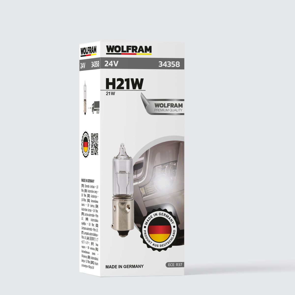 Wolfram H21 Ampul Civalı Mercekli 24V 21W