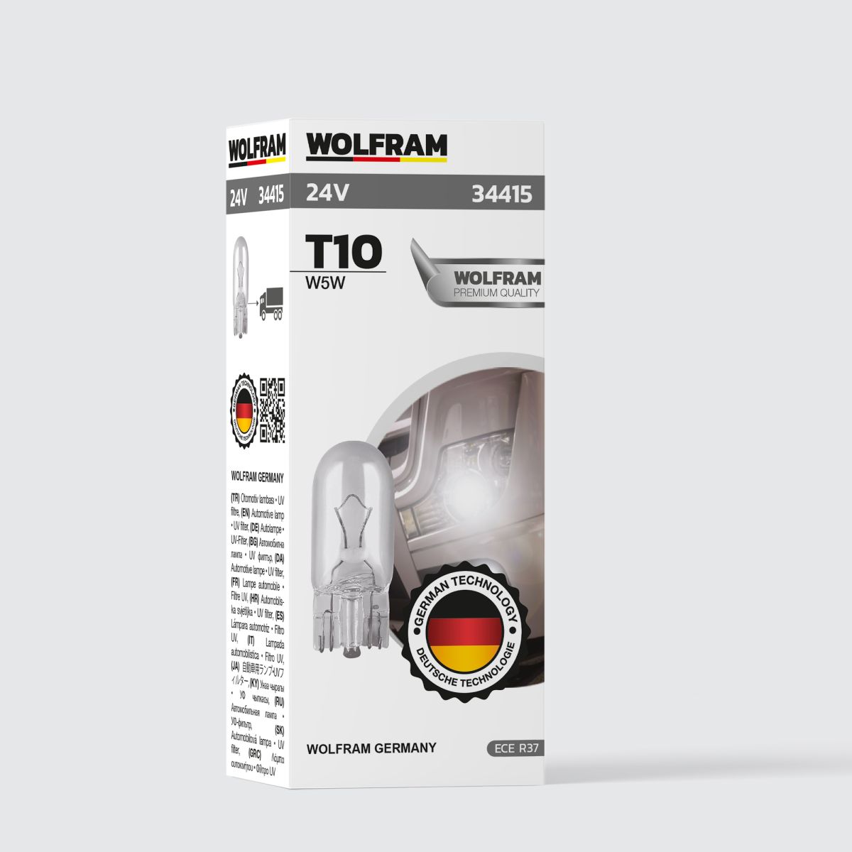 Wolfram T10 Ampul T10 Orta Dipsiz 24V 5W