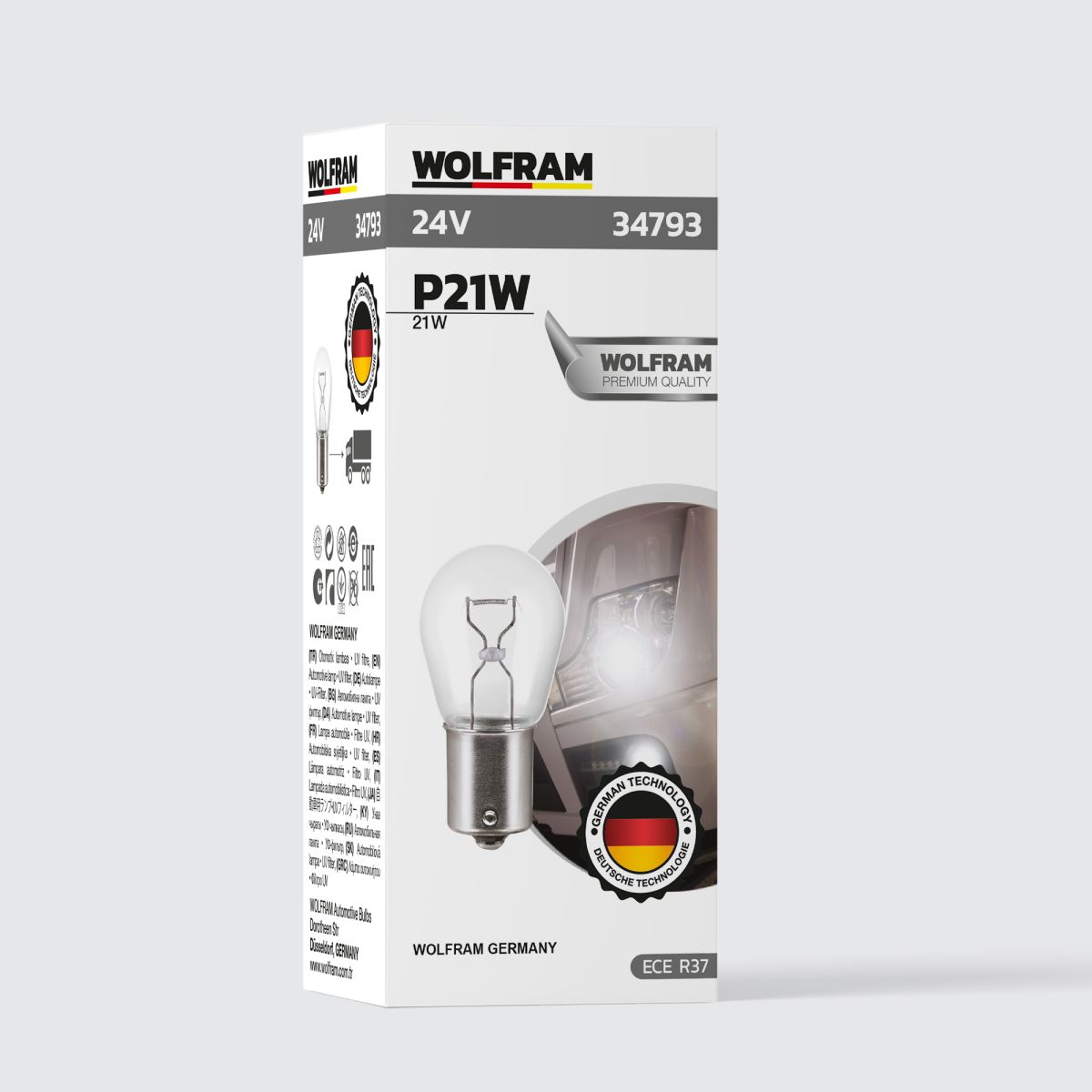 Wolfram P21W Ampul 93 24V 21W