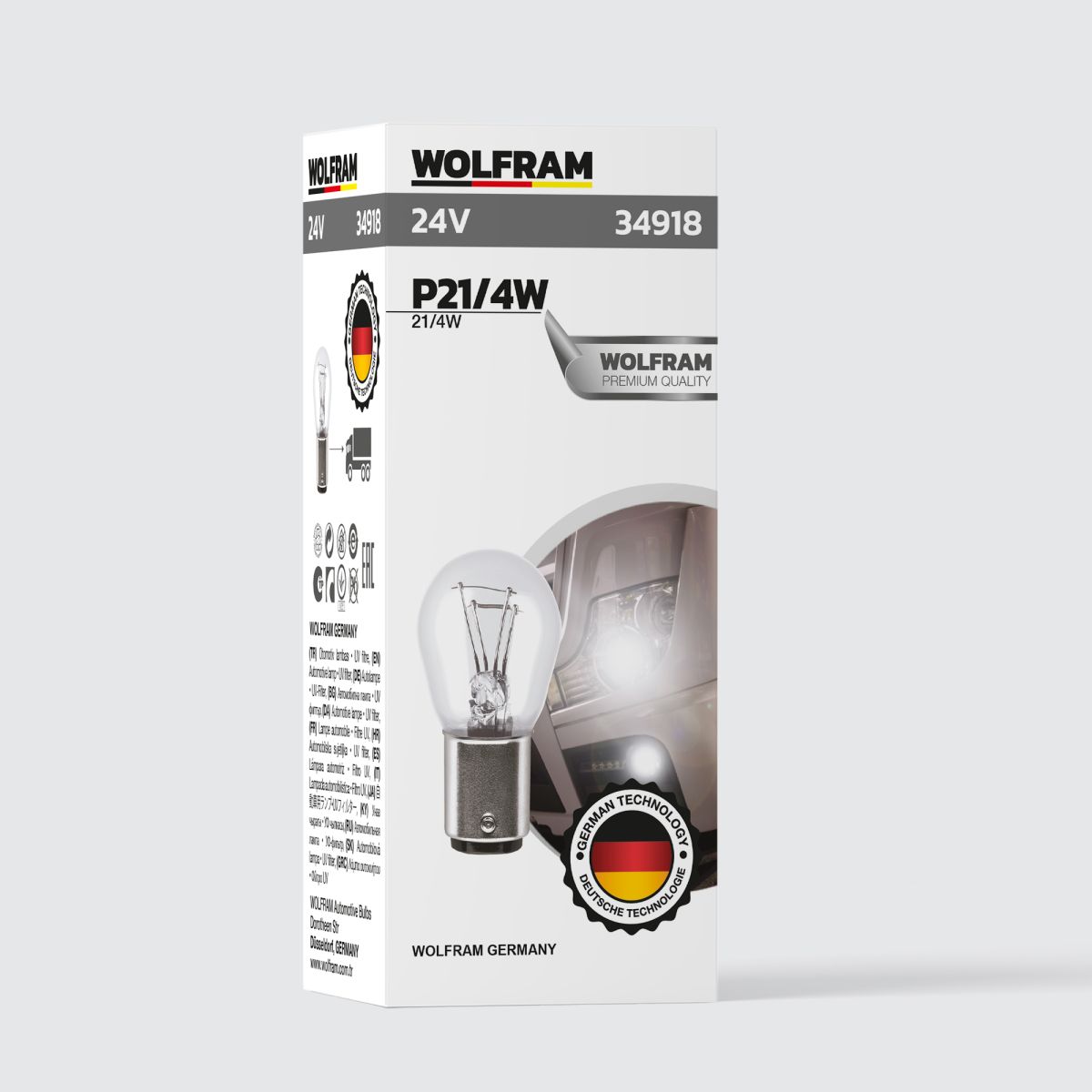 Wolfram P21/4W Ampul 24V 21/4W