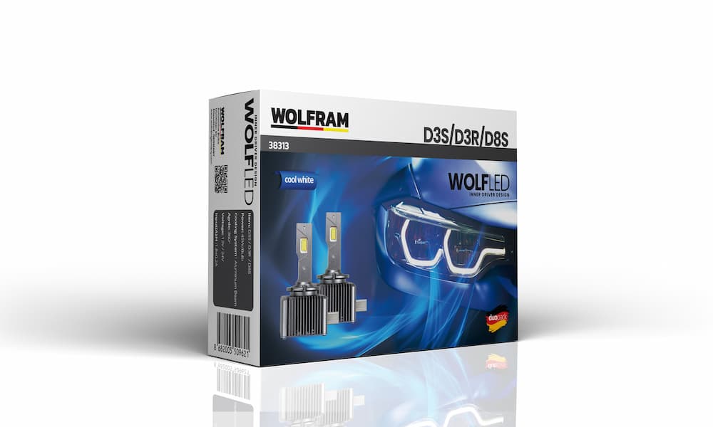 Wolfram D3S-D3R Led Xenon Ampul Fanlı 11000K Wolf Serisi 12V/24V 45W
