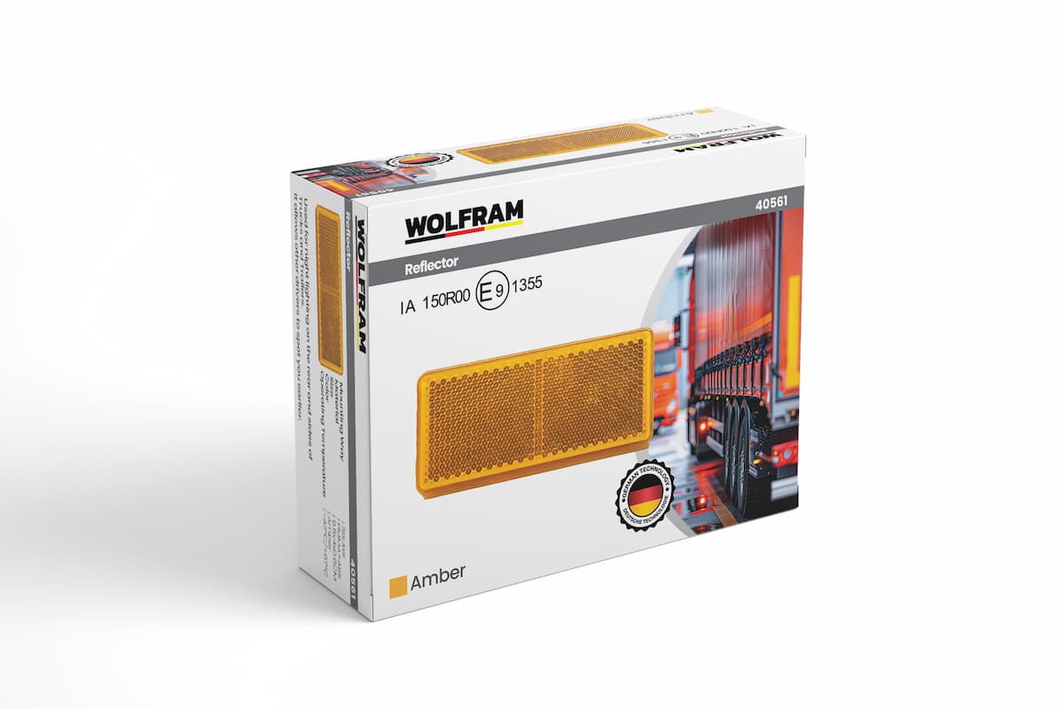 Wolfram Dikdörtgen Reflektör 3M Bantlı E-Belgeli Sarı (Wolfram 40561)