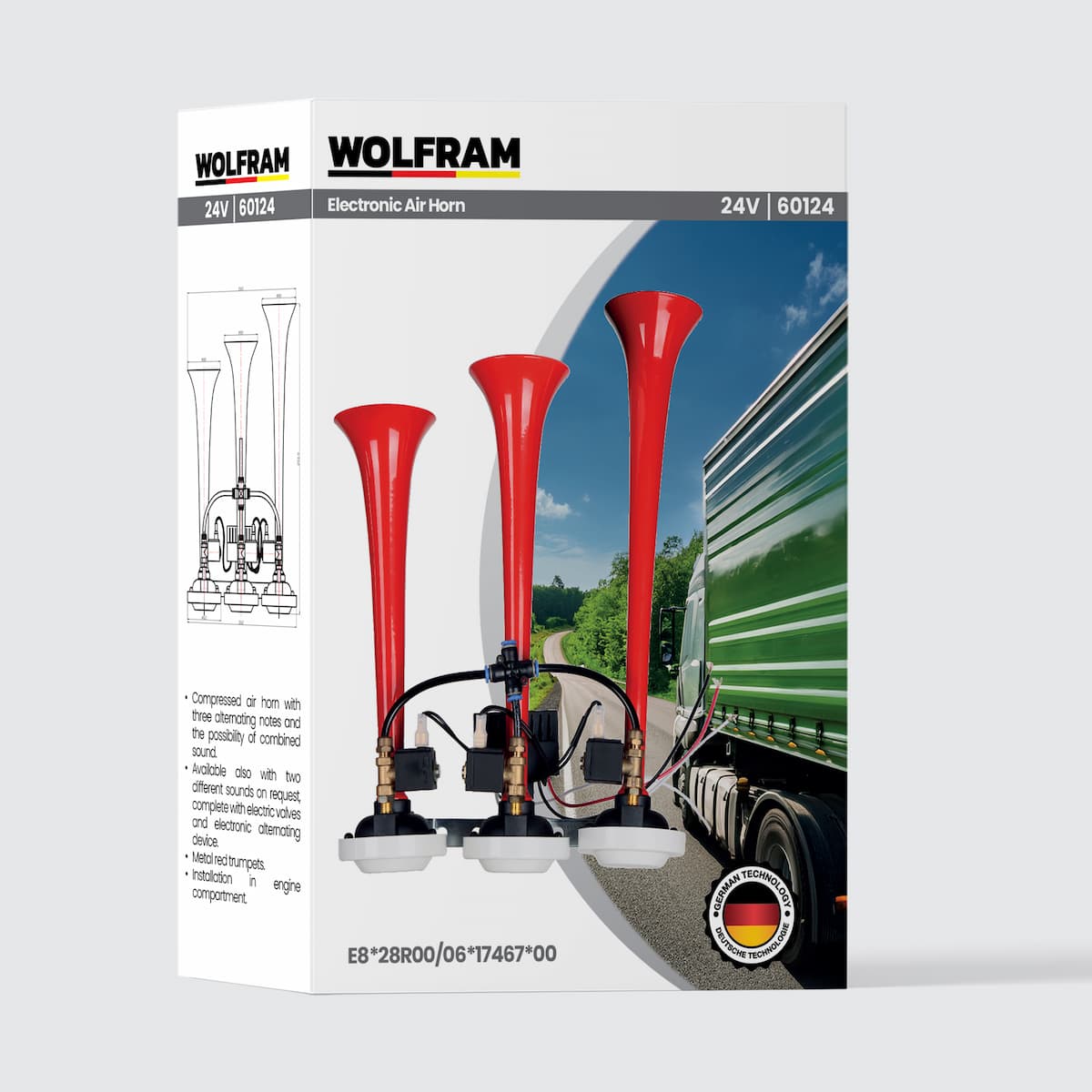 Wolfram Korna 3 Borulu Saydırmalı Dali Dali için 24V