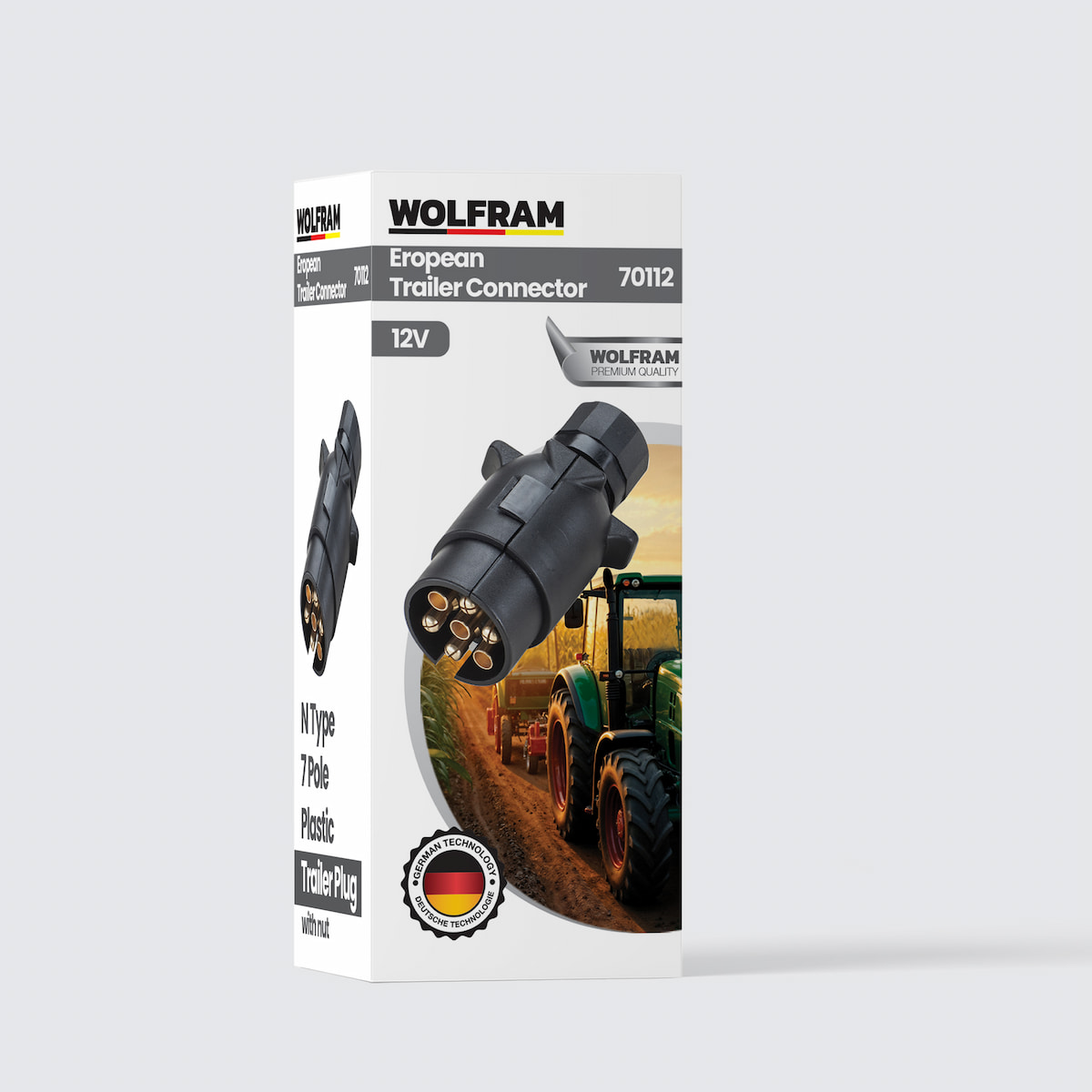 Wolfram 7'li N Tip Plastik Römork Fişi Erkek
