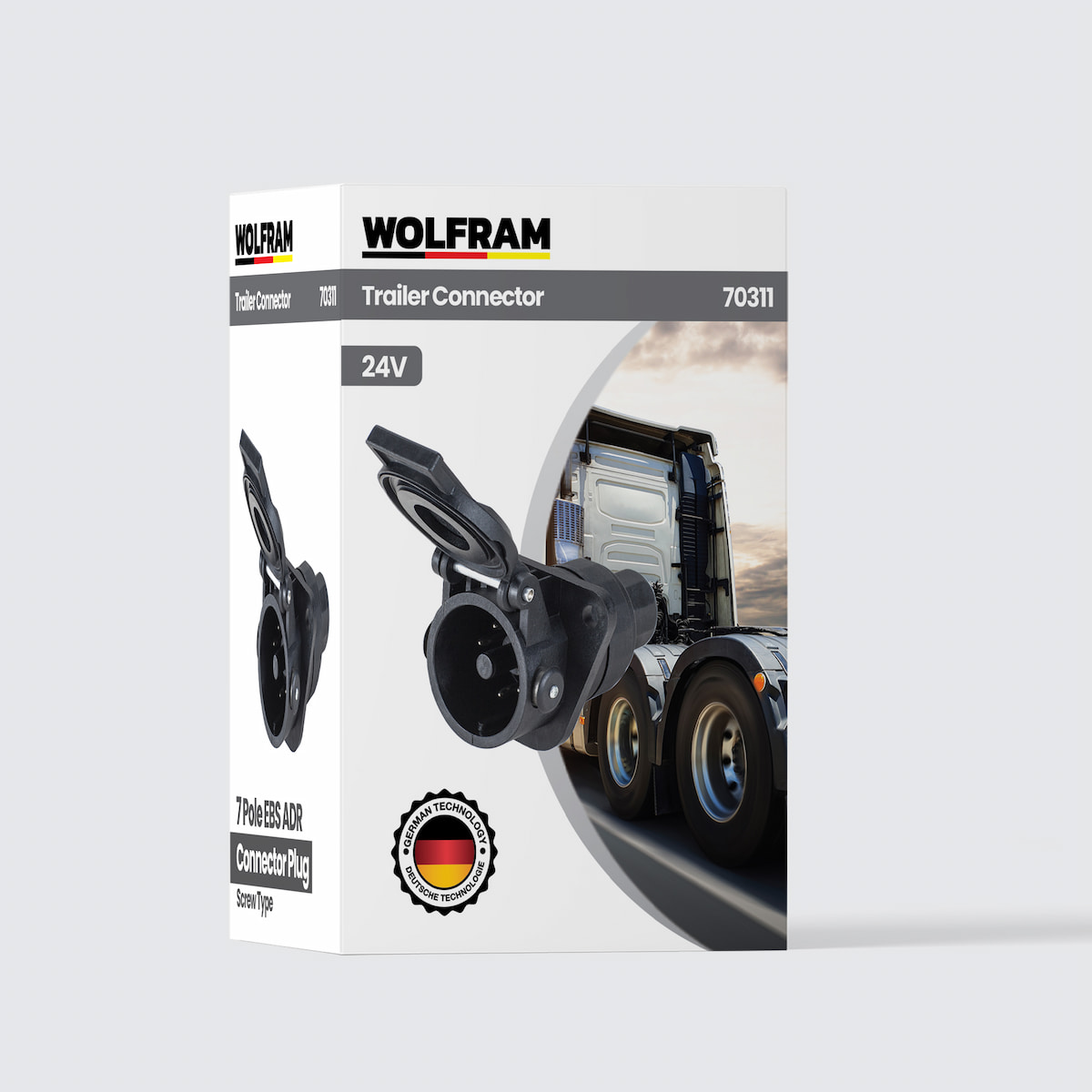 Wolfram 7'li Tır Dorse Ebs Adr Vidalı Kapaklı Dişi
