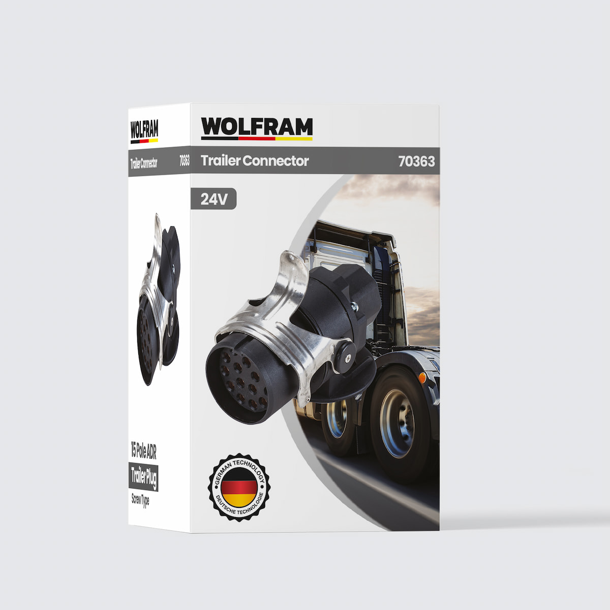 Wolfram 15'li Tır Dorse Adr Römork Fişi Vidalı Erkek